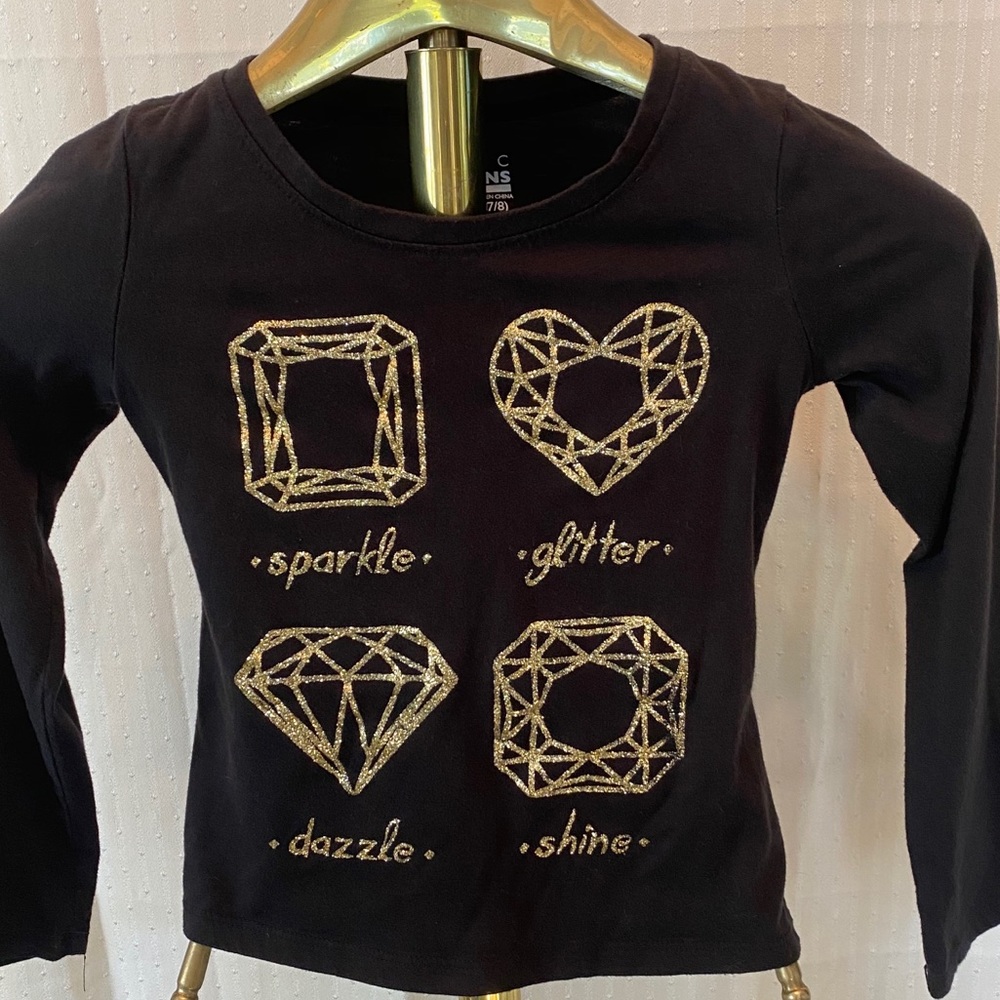 Basic edition Black shirt with gold print